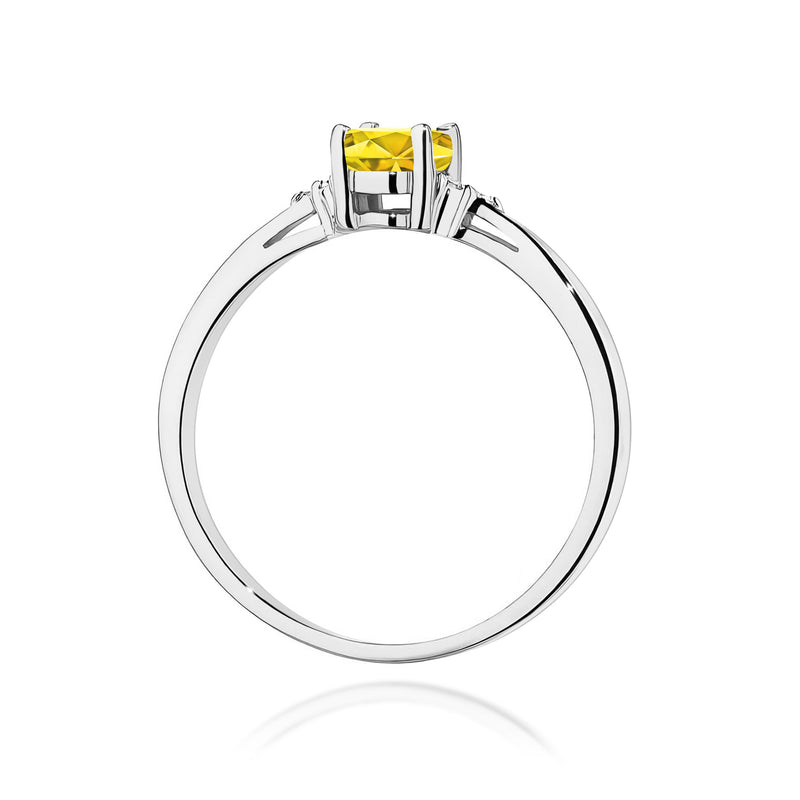 Inel Aur 14K cu Diamante Galbene de Laborator 0.65 ct, imaginea 11 din 12