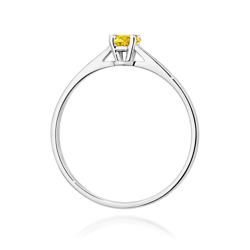 Inel Aur 14K cu Diamant Galben de Laborator 0.15 ct, imaginea 11 din 12