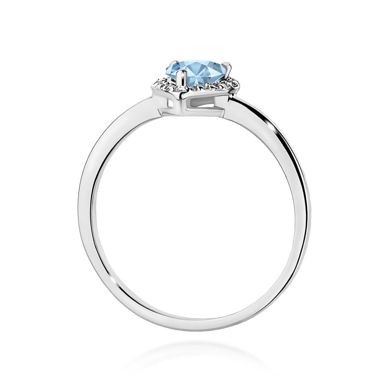 Inel Aur 14K cu Diamante Albastre de Laborator 0.60 ct, imaginea 11 din 12