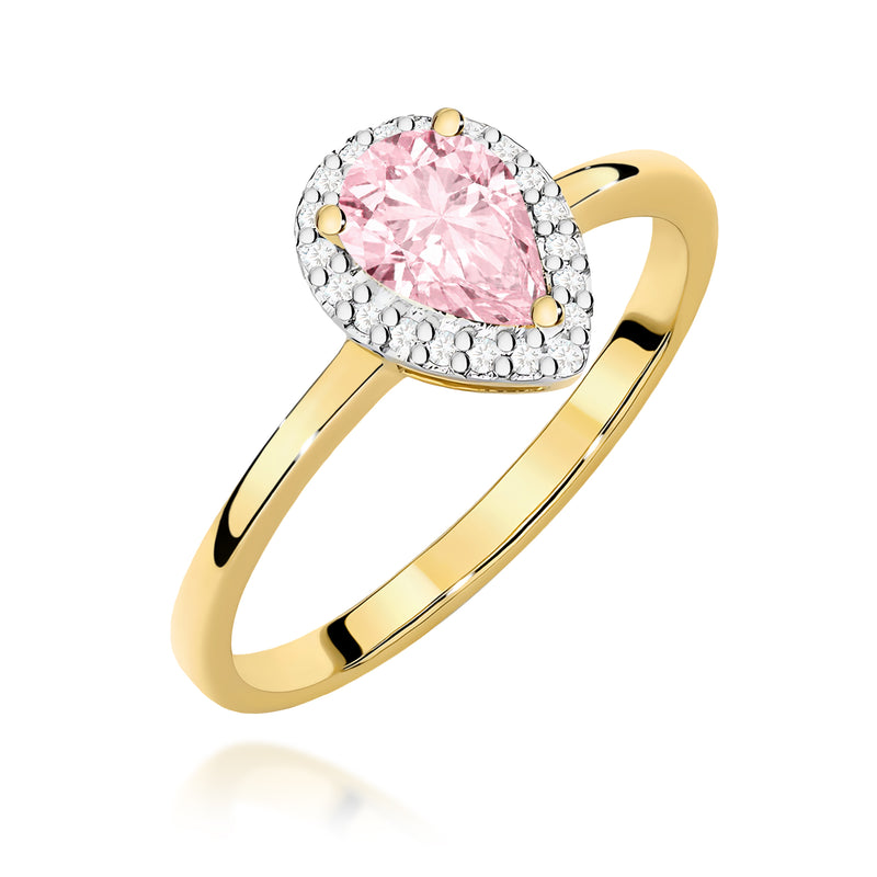 Inel Aur 14K cu Diamante Roz de Laborator 0.60 ct — Aur galben
