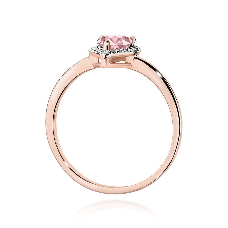 Inel Aur 14K cu Diamante Roz de Laborator 0.60 ct, imaginea 7 din 12