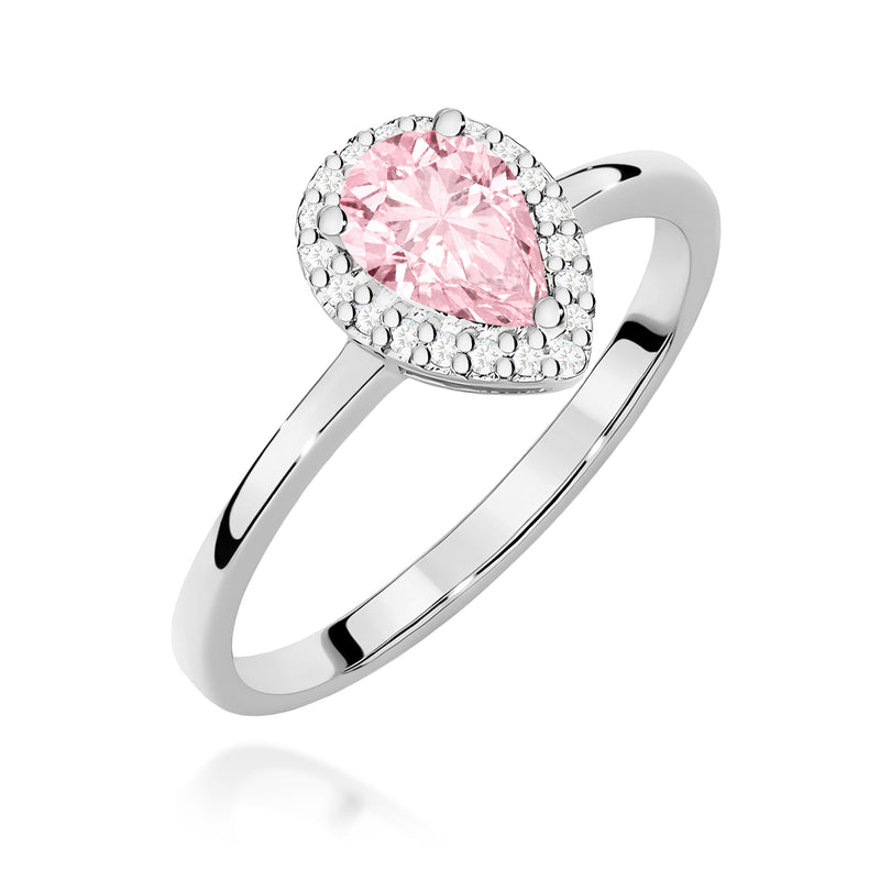Inel Aur 14K cu Diamante Roz de Laborator 0.60 ct, imaginea 9 din 12