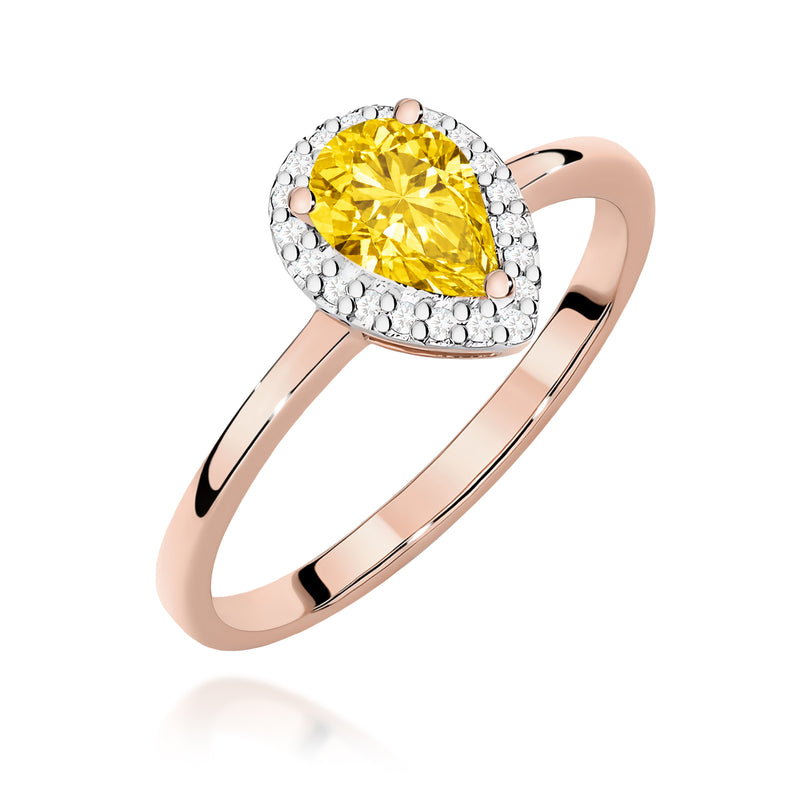 Inel Aur 14K cu Diamante Galbene de Laborator 0.60 ct, imaginea 5 din 12