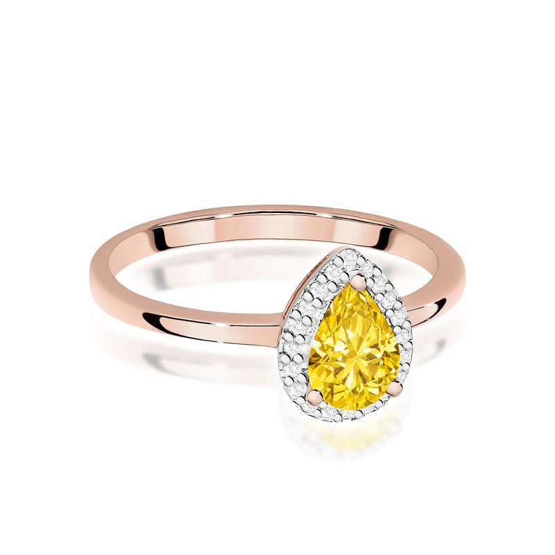 Inel Aur 14K cu Diamante Galbene de Laborator 0.60 ct, imaginea 6 din 12