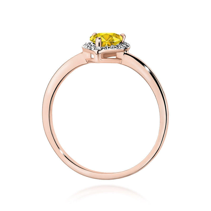 Inel Aur 14K cu Diamante Galbene de Laborator 0.60 ct, imaginea 7 din 12