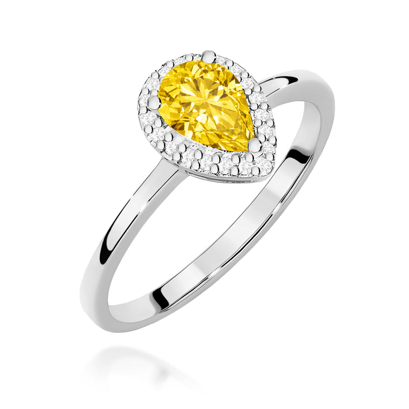 Inel Aur 14K cu Diamante Galbene de Laborator 0.60 ct, imaginea 9 din 12