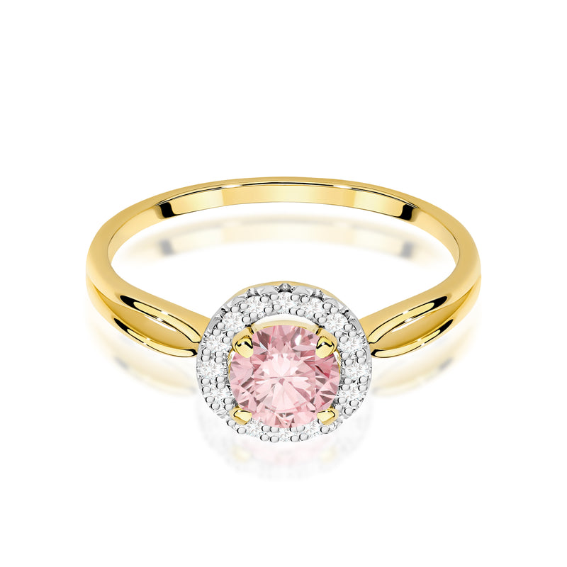 Inel Aur 14K cu Diamante Roz de Laborator 0.58 ct, imaginea 2 din 12