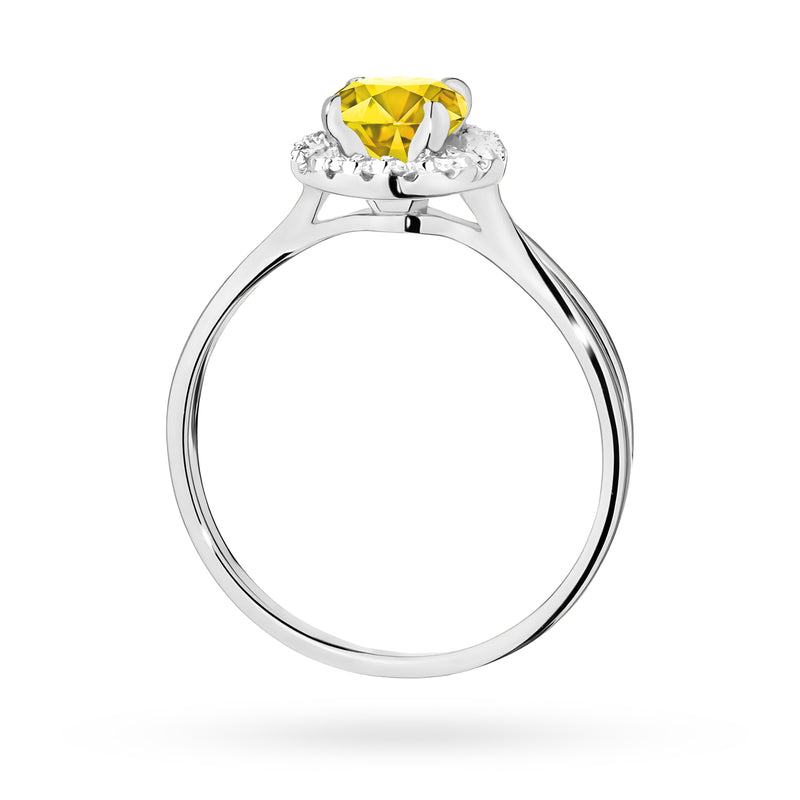 Inel Aur 14K cu Diamante Galbene de Laborator 0.58 ct, imaginea 11 din 12