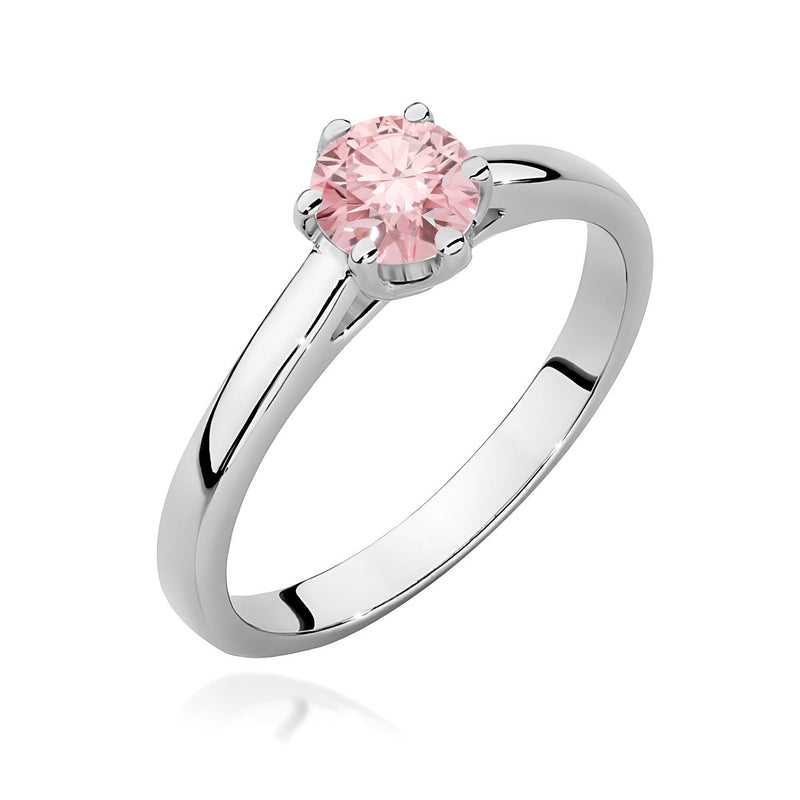 Inel Aur 14K cu Diamant Roz de Laborator 0.50 ct, imaginea 9 din 12