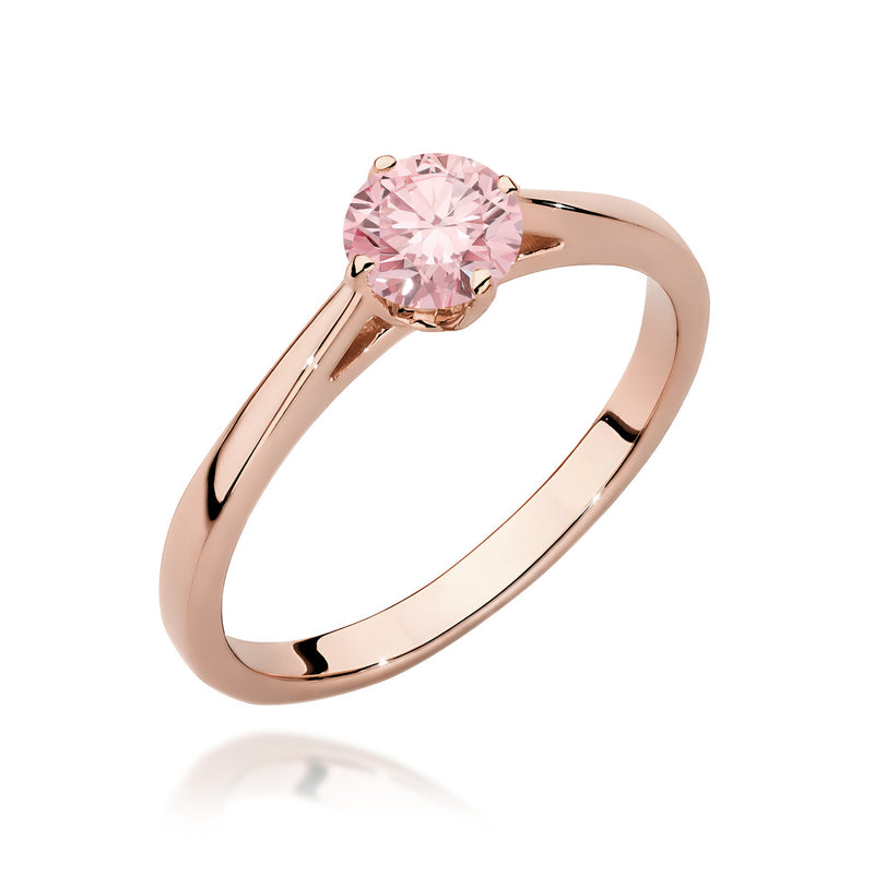 Inel Aur 14K cu Diamant Roz de Laborator 0.50 ct, imaginea 5 din 12