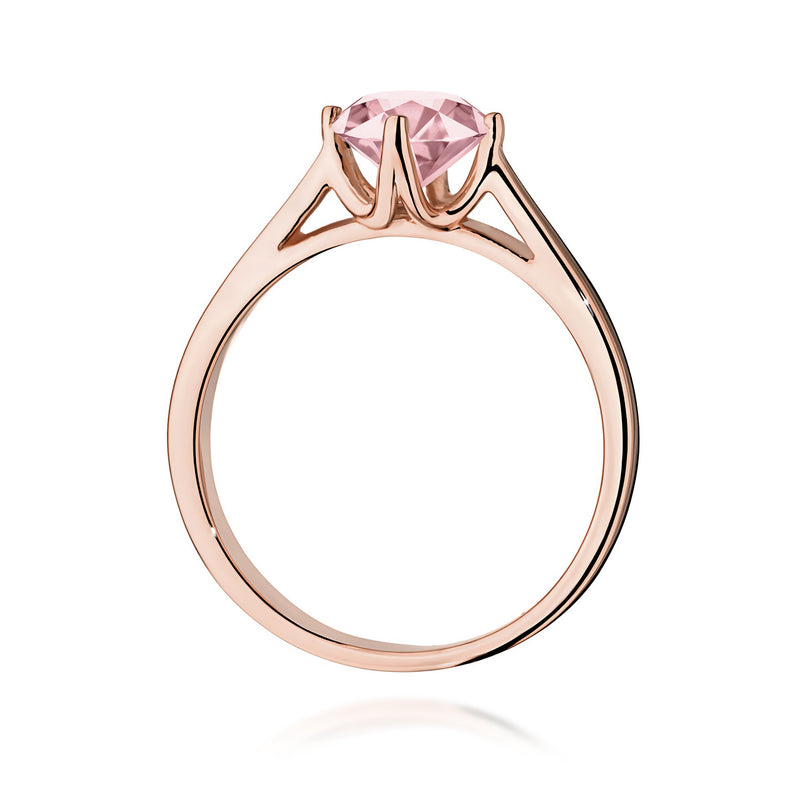 Inel Aur 14K cu Diamant Roz de Laborator 1.00 ct, imaginea 7 din 12