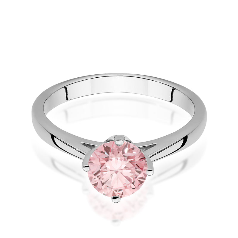 Inel Aur 14K cu Diamant Roz de Laborator 1.00 ct, imaginea 10 din 12