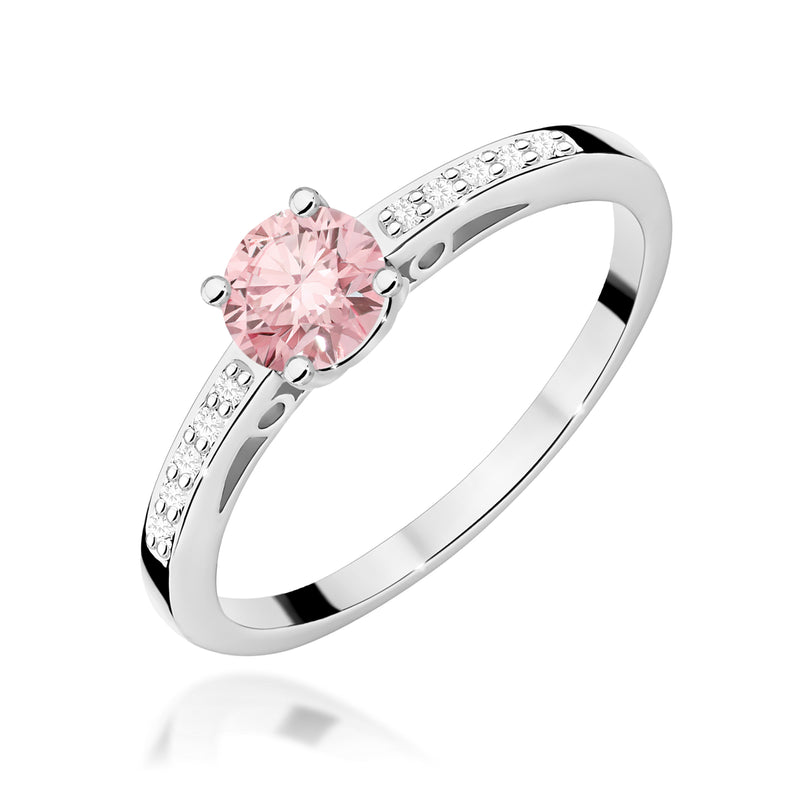 Inel Aur 9K cu Diamante Roz de Laborator 0.55 ct, imaginea 5 din 8