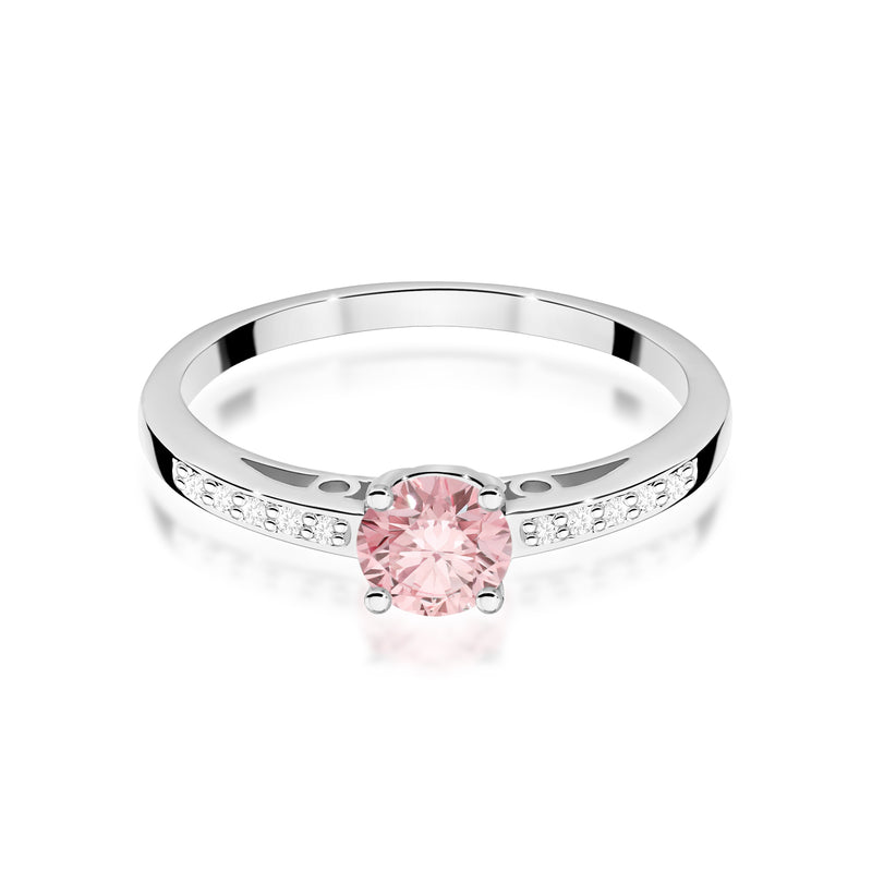 Inel Aur 9K cu Diamante Roz de Laborator 0.55 ct, imaginea 6 din 8
