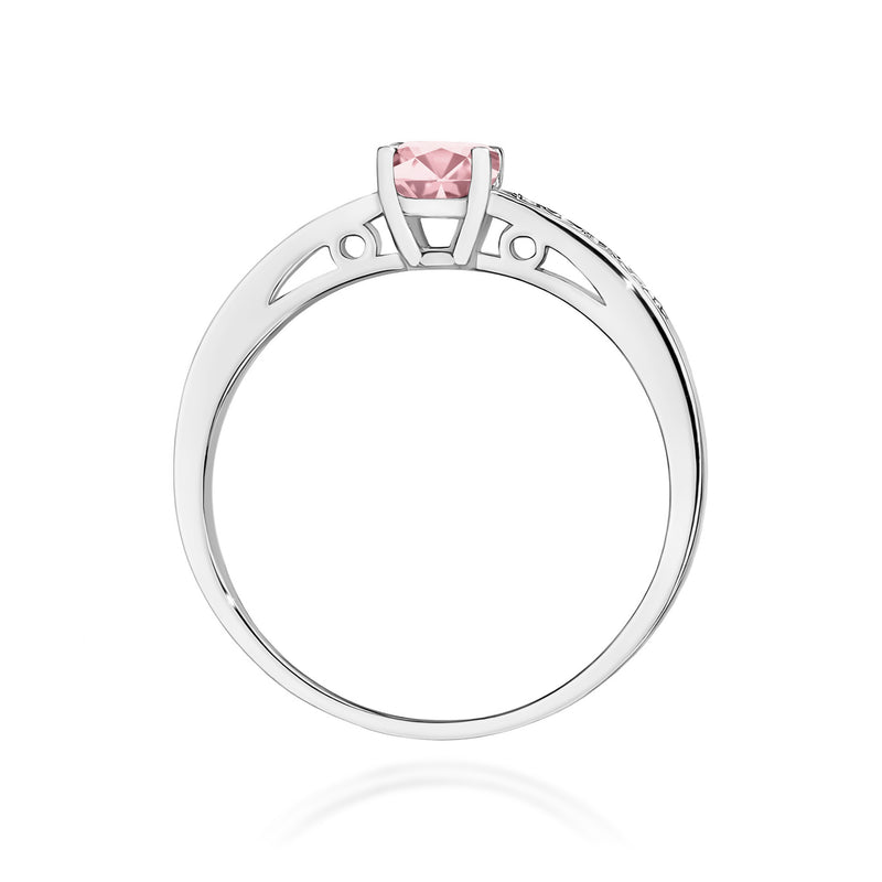 Inel Aur 9K cu Diamante Roz de Laborator 0.55 ct, imaginea 7 din 8