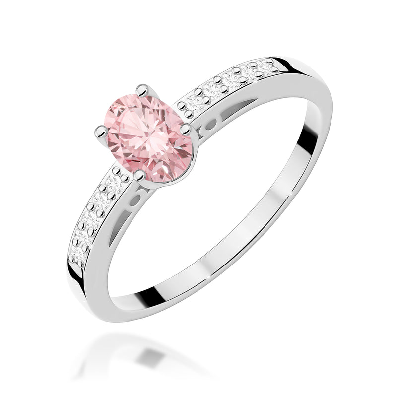 Inel Aur 9K cu Diamante Roz de Laborator 0.55 ct, imaginea 4 din 6