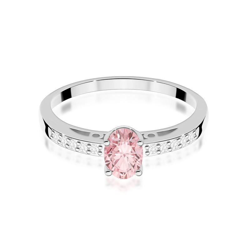 Inel Aur 9K cu Diamante Roz de Laborator 0.55 ct, imaginea 5 din 6