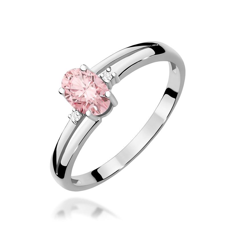 Inel Aur 9K cu Diamante Roz de Laborator 0.53 ct, imaginea 5 din 8