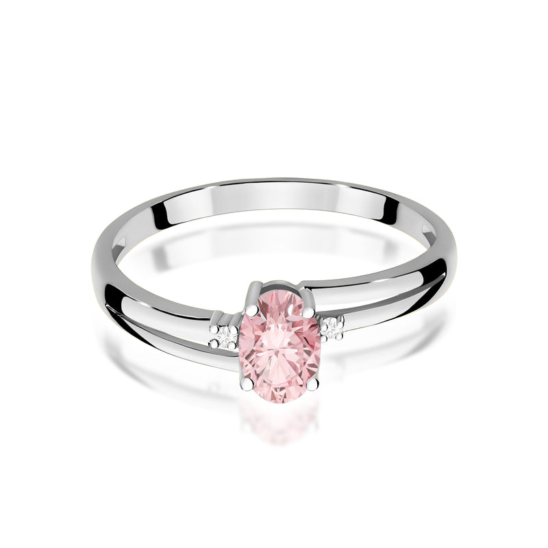 Inel Aur 9K cu Diamante Roz de Laborator 0.53 ct, imaginea 6 din 8