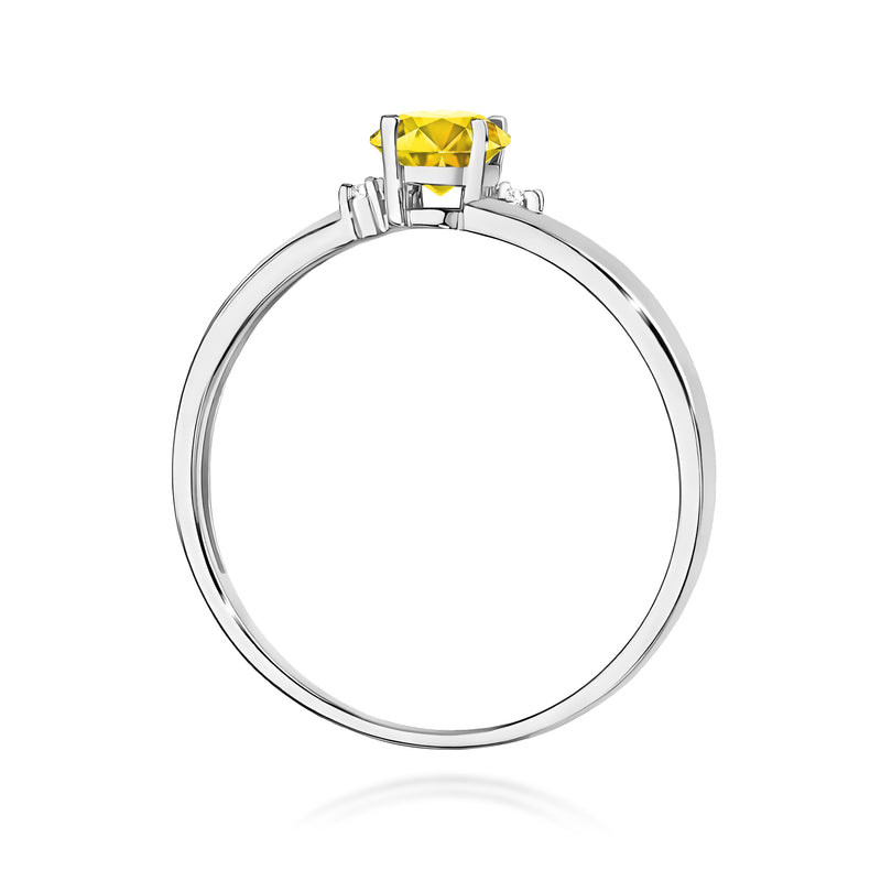 Inel Aur 9K cu Diamante Galbene de Laborator 0.53 ct, imaginea 7 din 8