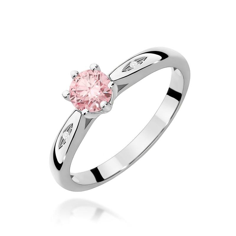 Inel Aur 9K cu Diamante Roz de Laborator 0.51 ct, imaginea 5 din 8