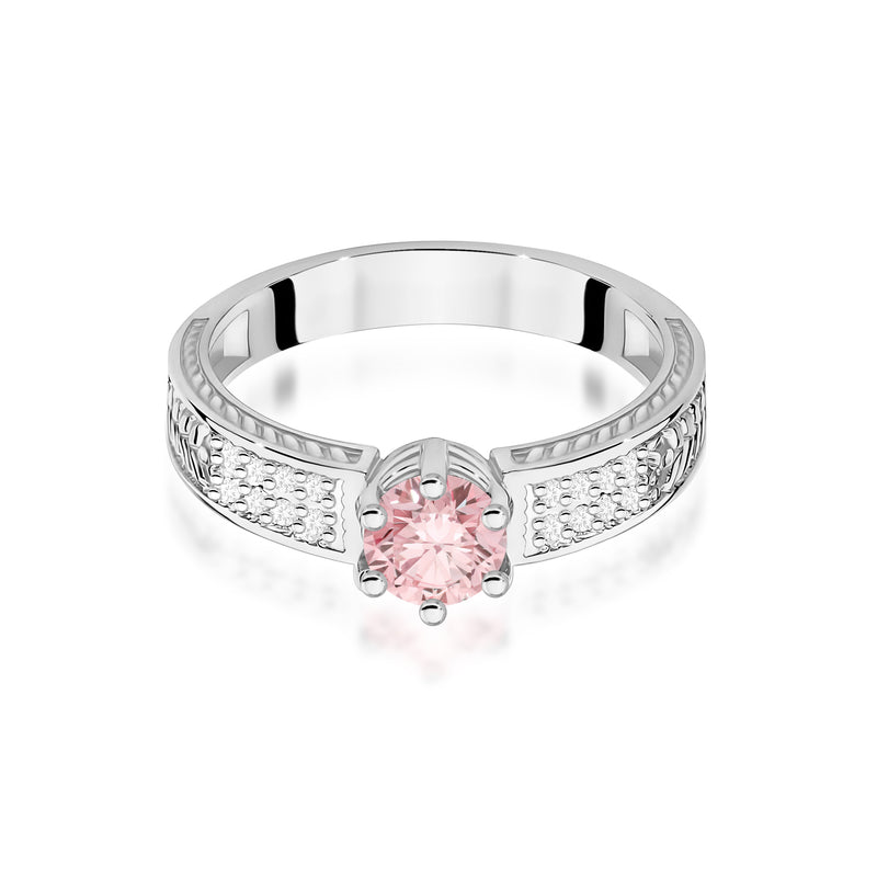 Inel Aur 9K cu Diamante Roz de Laborator 0.58 ct, imaginea 6 din 8