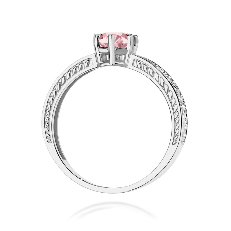 Inel Aur 9K cu Diamante Roz de Laborator 0.58 ct, imaginea 7 din 8