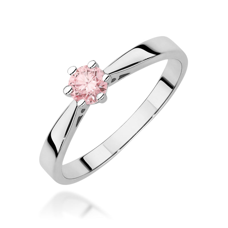 Inel Aur 9K cu Diamant Roz de Laborator 0.30 ct, imaginea 5 din 8