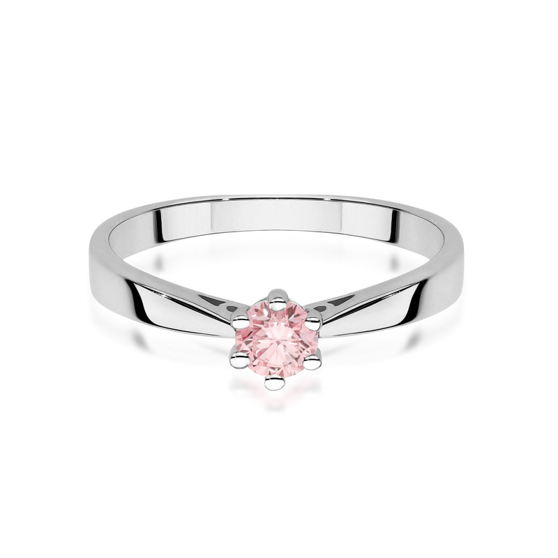 Inel Aur 9K cu Diamant Roz de Laborator 0.30 ct, imaginea 6 din 8