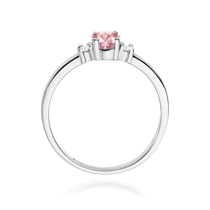 Inel Aur 9K cu Diamante Roz de Laborator 0.58 ct, imaginea 3 din 4