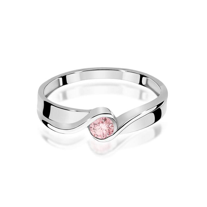 Inel Aur 9K cu Diamant Roz de Laborator 0.15 ct, imaginea 6 din 8