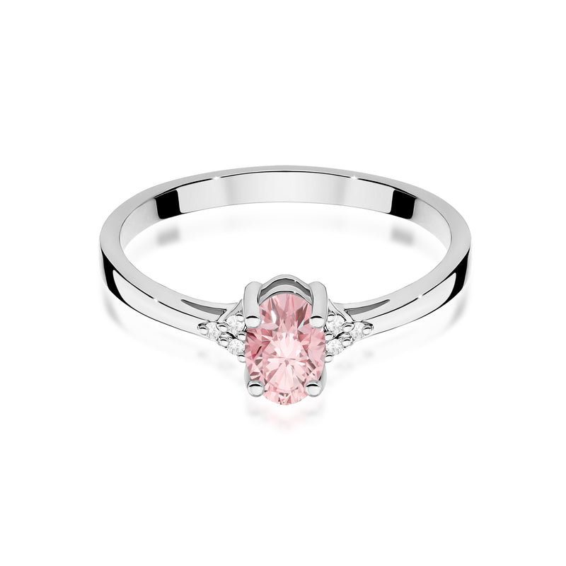 Inel Aur 9K cu Diamante Roz de Laborator 0.65 ct, imaginea 6 din 8