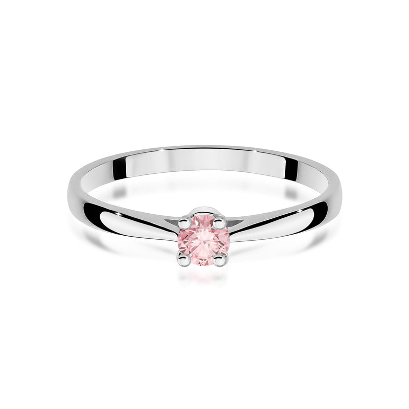Inel Aur 9K cu Diamant Roz de Laborator 0.15 ct, imaginea 6 din 8