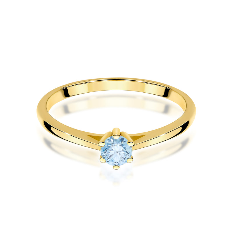 Inel Aur 9K cu Diamant Roz de Laborator 0.15 ct, imaginea 2 din 8
