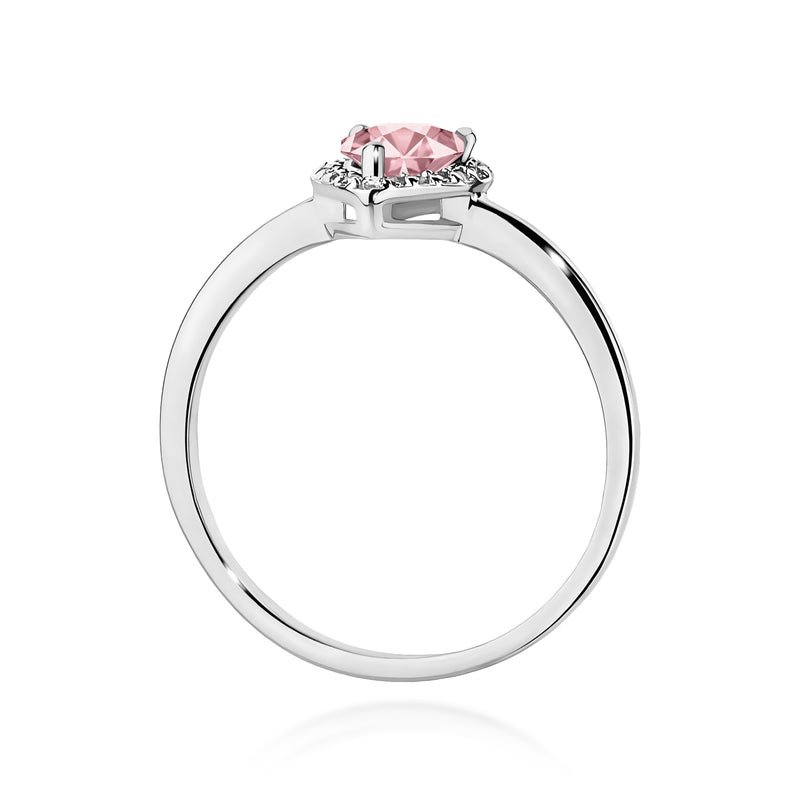 Inel Aur 9K cu Diamante Roz de Laborator 0.60 ct, imaginea 7 din 8