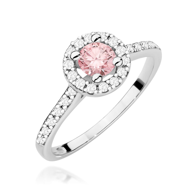 Inel Aur 9K cu Diamante Roz de Laborator 0.72 ct, imaginea 5 din 8