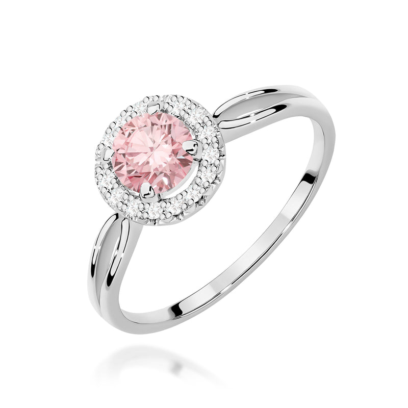 Inel Aur 9K cu Diamante Roz de Laborator 0.58 ct, imaginea 5 din 8