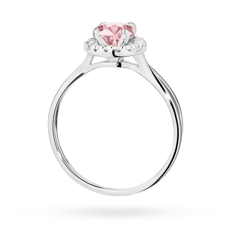Inel Aur 9K cu Diamante Roz de Laborator 0.58 ct, imaginea 7 din 8