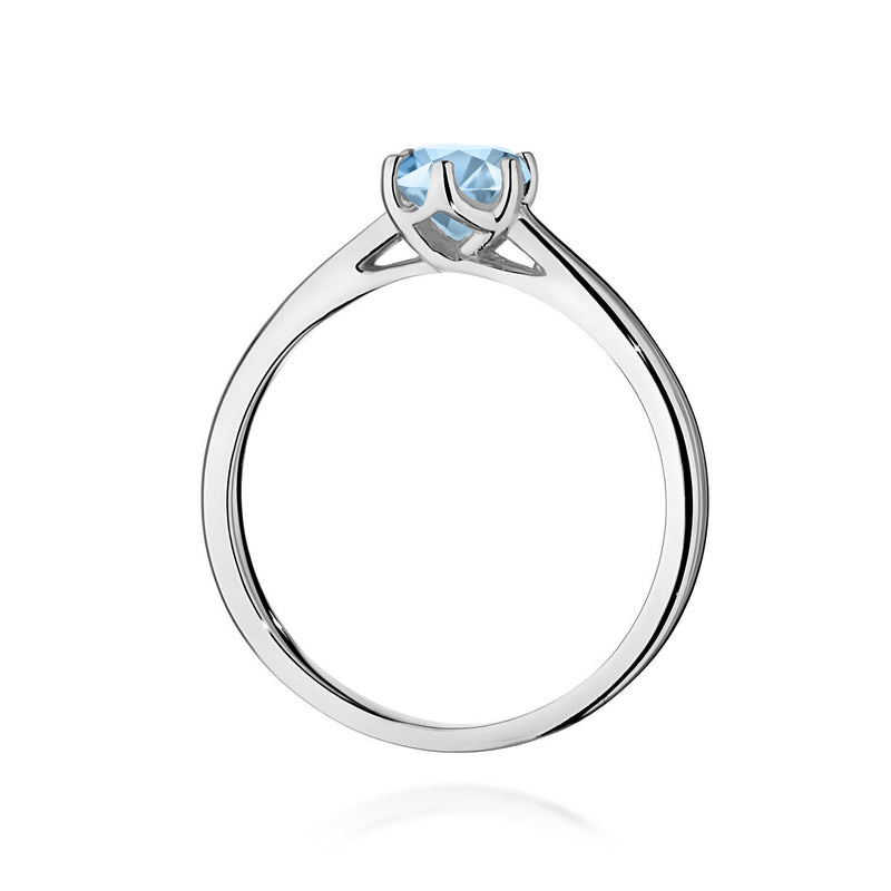 Inel Aur 9K cu Diamant Albastru de Laborator 0.50 ct, imaginea 7 din 8