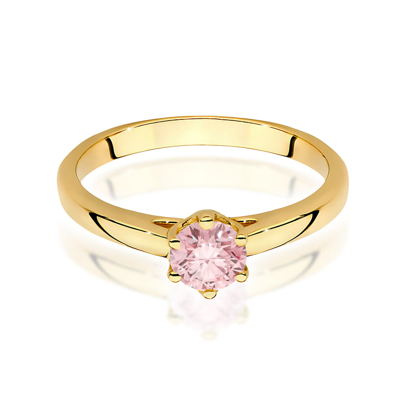 Inel Aur 9K cu Diamant Roz de Laborator 0.50 ct, imaginea 2 din 8