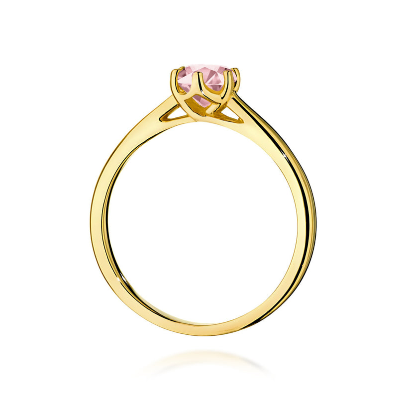 Inel Aur 9K cu Diamant Roz de Laborator 0.50 ct, imaginea 3 din 8
