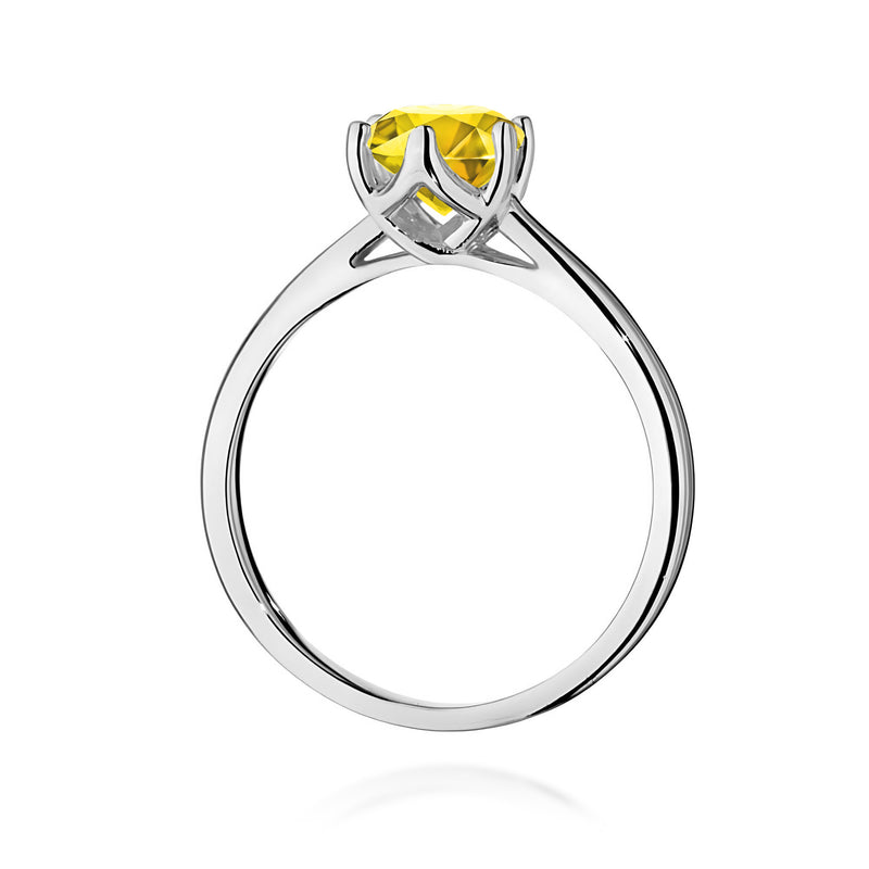 Inel Aur 9K cu Diamant Galben de Laborator 1.00 ct, imaginea 7 din 8
