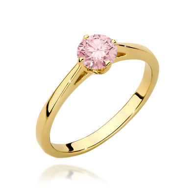 Inel Aur 9K cu Diamant Roz de Laborator 0.50 ct