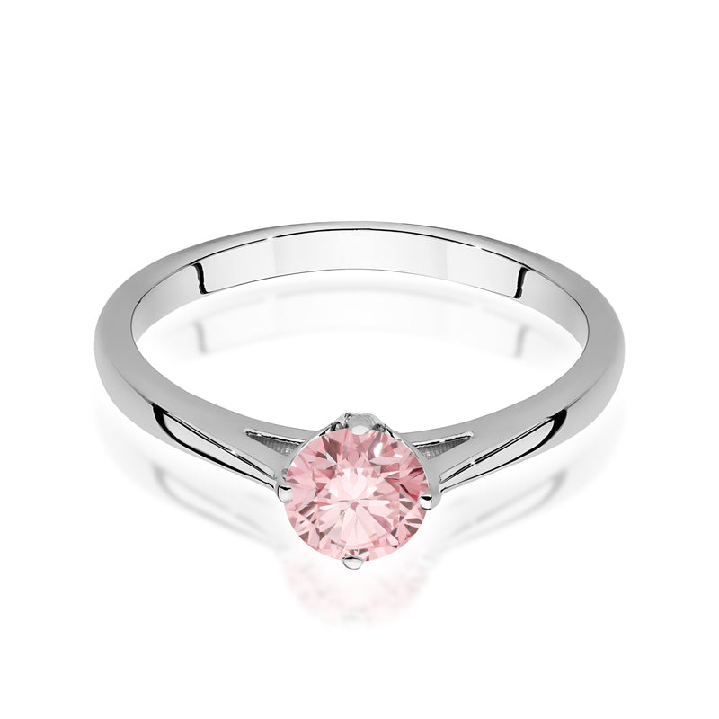 Inel Aur 9K cu Diamant Roz de Laborator 0.50 ct, imaginea 6 din 8
