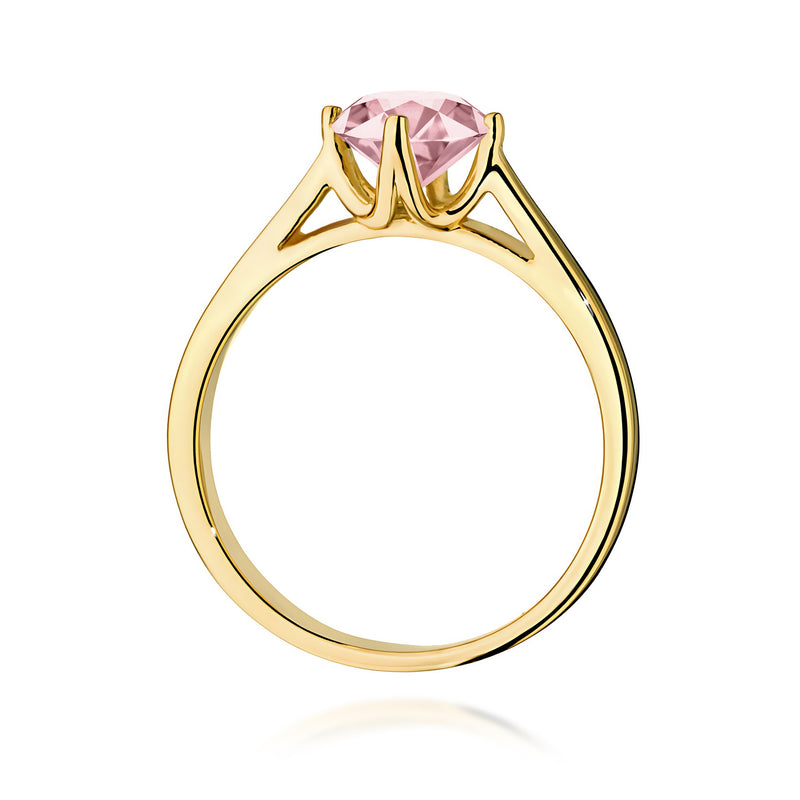 Inel Aur 9K cu Diamant Roz de Laborator 1.00 ct, imaginea 3 din 8