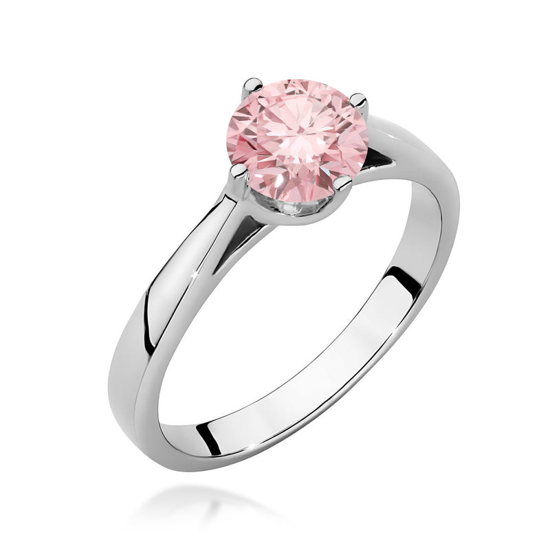 Inel Aur 9K cu Diamant Roz de Laborator 1.00 ct, imaginea 5 din 8