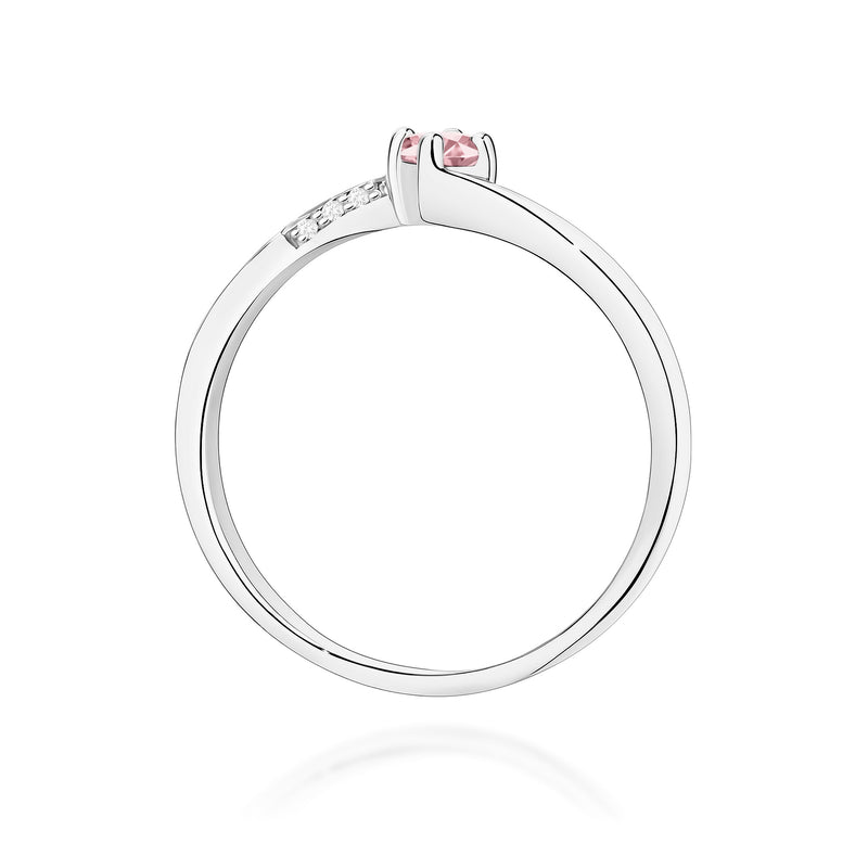 Inel Aur 9K cu Diamante Roz de Laborator 0.19 ct, imaginea 7 din 8