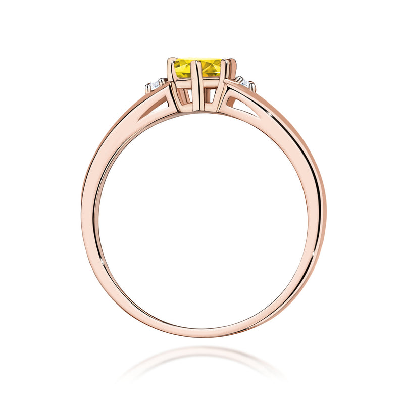 Inel Aur 14K cu Diamante Galbene de Laborator 0.53 ct, imaginea 7 din 12