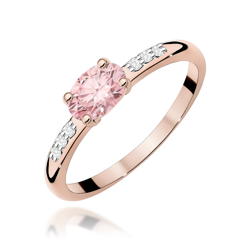 Inel Aur 14K cu Diamante Roz de Laborator 0.53 ct, imaginea 5 din 12