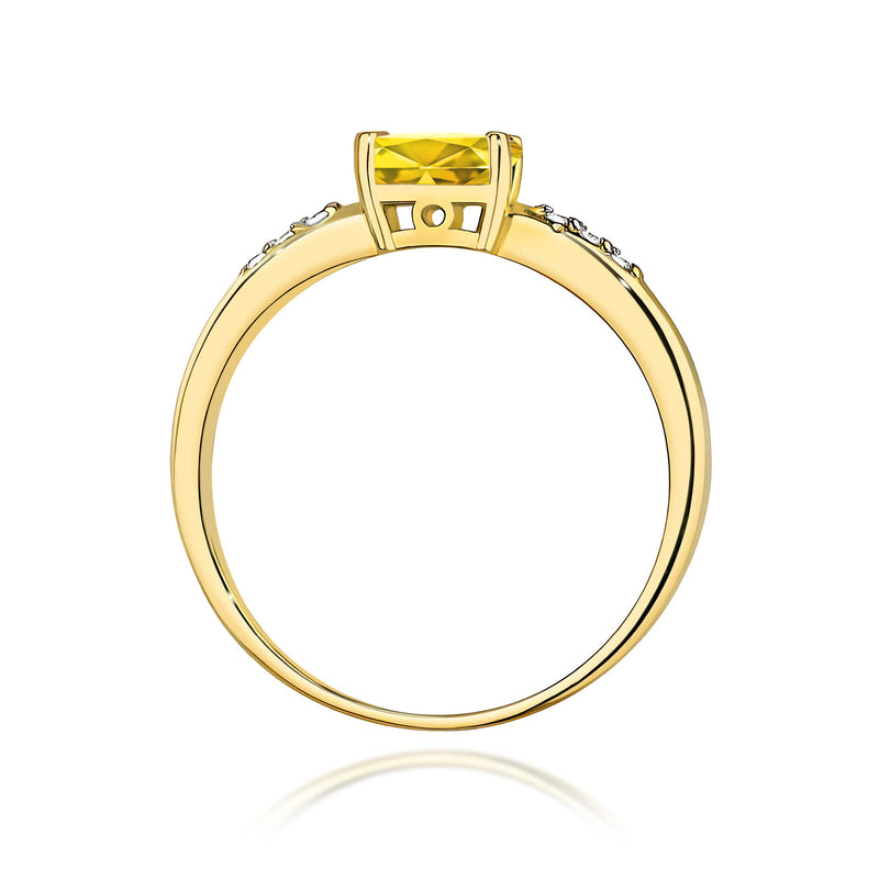 Inel Aur 14K cu Diamante Galbene de Laborator 0.53 ct, imaginea 3 din 12